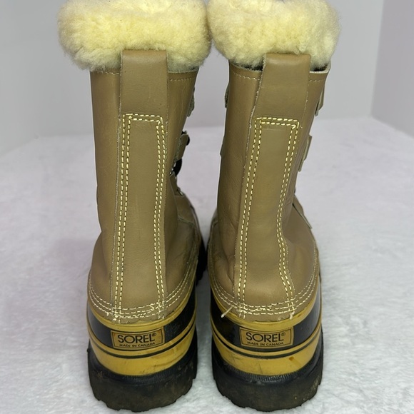 SOREL Men’s Caribou Fleece-trimmed Nubuck and Rubber Snow Boots 11 - Picture 5 of 15
